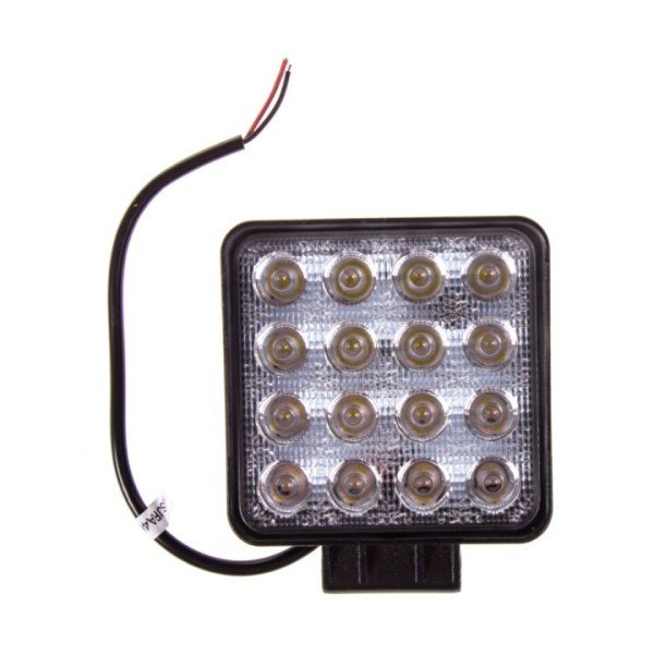 Фара светодиодная SKYWAY OFF-Road 107*107мм квадратная 6000K 16 диодов ближний свет