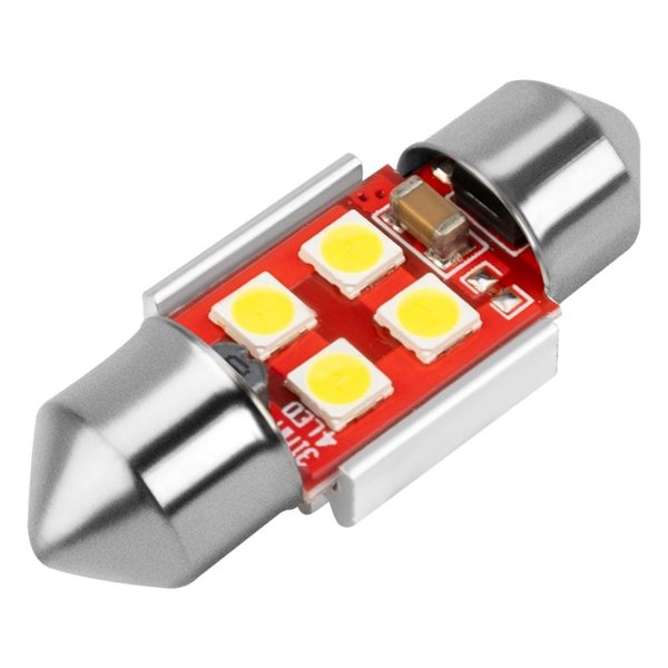 Лампа св/д T11*31 C5W 12V 4 SMD LED 1-конт SKYWAY CANBUS рад 6000К Белая, пакет с подвесом 185762