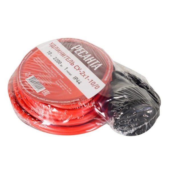 Удлинитель силовой б/катушки Ресанта СУ-2х1-10/0