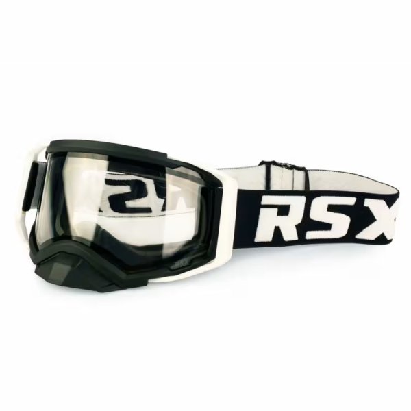Очки RSX Blizzard Winter (с аутригерами): Белый/Черный, двойная прозрачная линза