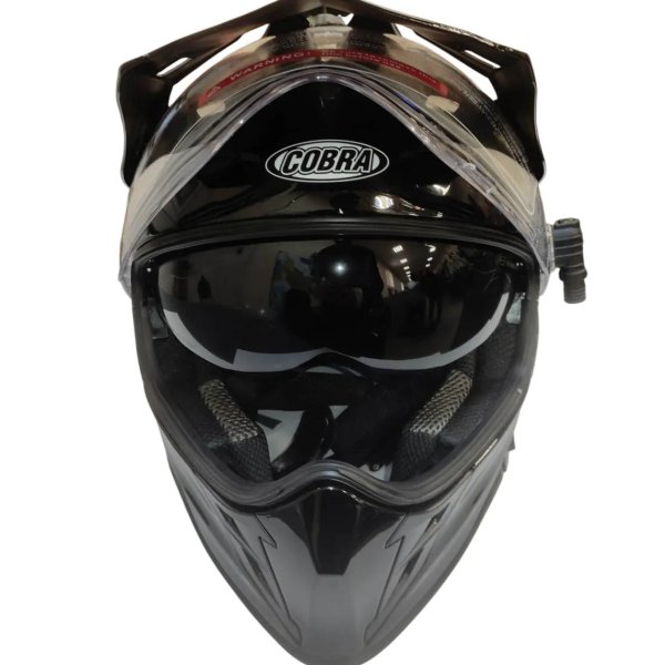 Мотошлем СНЕГОХОДНЫЙ COBRA EC H331, туринг,черный,  с ПОДОГРЕВОМ, XL
