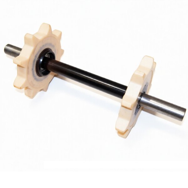 Вал ведомый (направляющий) мотобуксировщика (со звездочками) 380мм Дельта, Белка