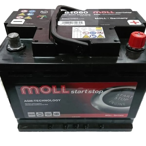 Аккумулятор MOLL AGM 60 А/ч L