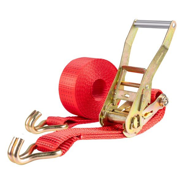 Стяжка груза  5,0т  6,0м SKYWAY STAFF 50мм красный храповый механизм с крюками полиэстер