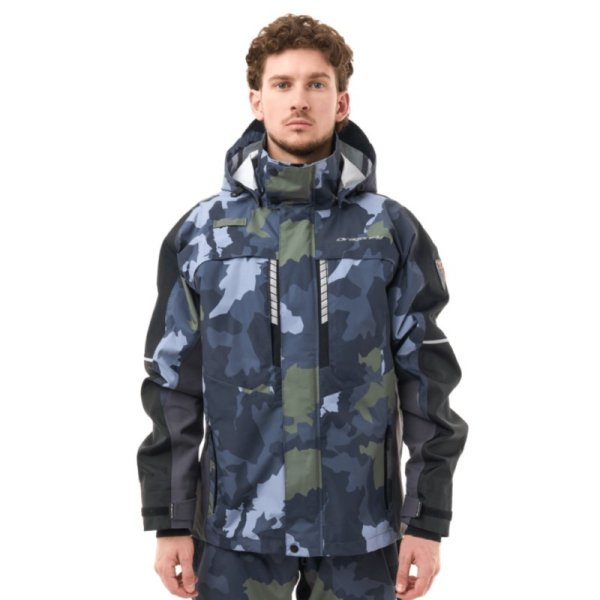 Мембранная куртка QUAD PRO Man Green Camo - Black XXL Dragonfly 