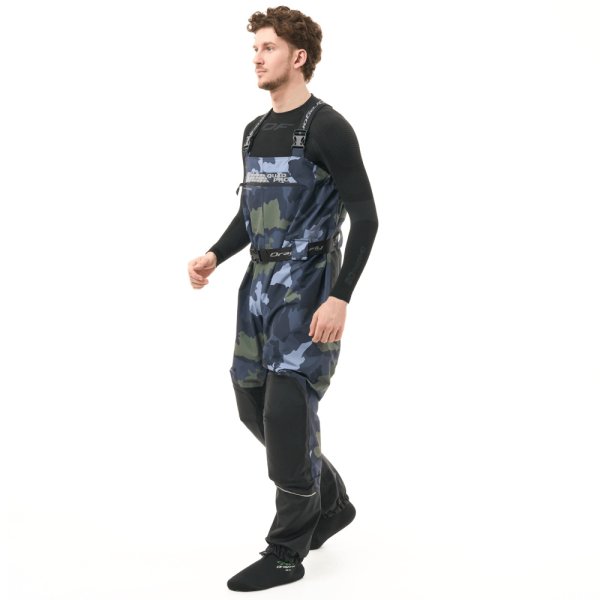 Вейдерсы мембранные QUAD PRO Man Green Camo L Dragonfly (носок 44-45)