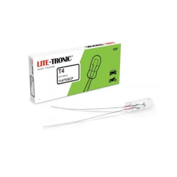Лампа T4 Lite-Tronic 12V 80mA б/ц с усами