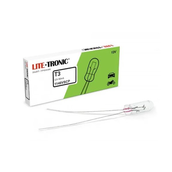 Лампа T3 Lite-Tronic 12V 80mA б/ц с усами