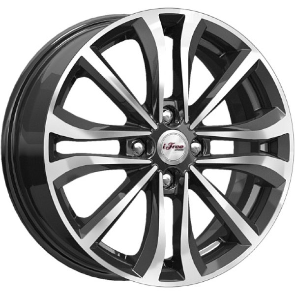 Диск литой 16*6 4*100 Et50 60,1 Панган Блэк Джек iFree