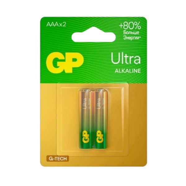Батарейка GP Ultra alkaline AAA LR03 2шт