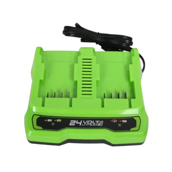 Зарядное устройство для 2-х аккумуляторов Greenworks G24X2UC2, 24V