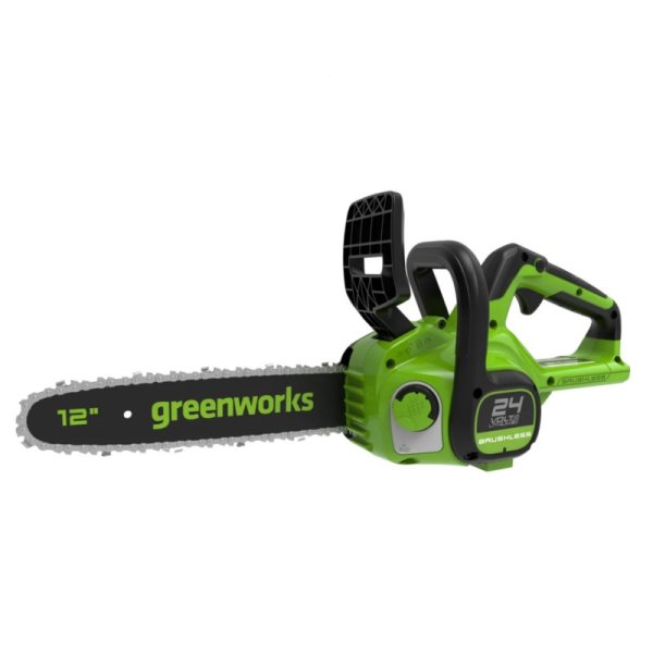 Цепная пила аккумуляторная GreenWorks GD24CS30K2, 24V, 30см, бесщеточная, c АКБ 2 Ач и ЗУ