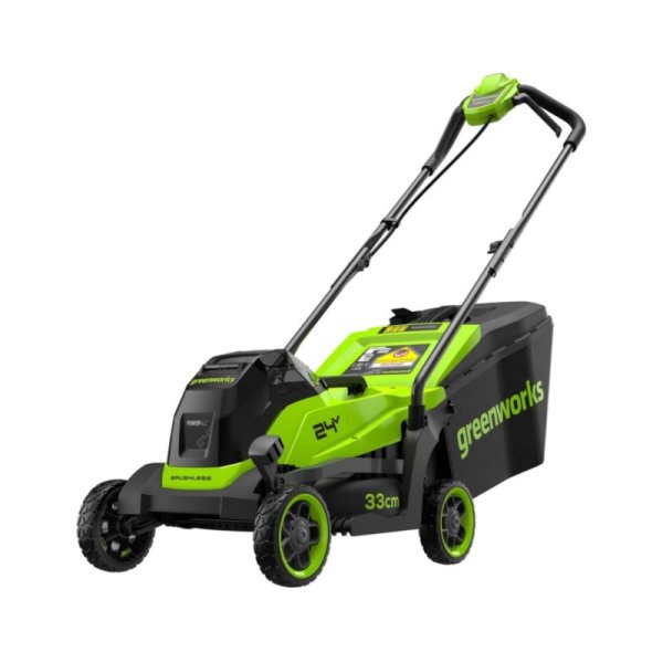 Газонокосилка аккумуляторная Greenworks GD24LM331,  24V, 33 см, бесщеточная, без АКБ и ЗУ (2520607)