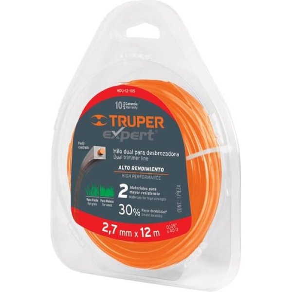 Леска для триммеров 2,7мм 12м Truper Expert HDU-12-105 15959