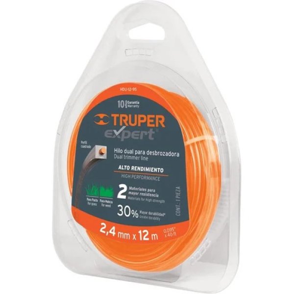Леска для триммеров 2,4мм 12м Truper Expert HDU-12-95 15958