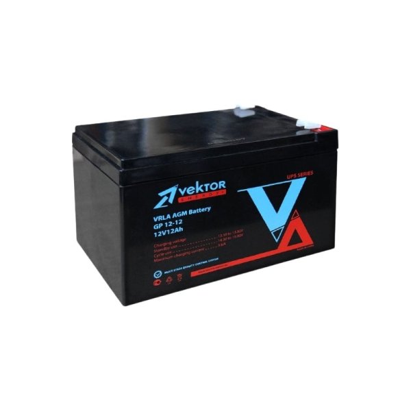 Аккумулятор мото VEKTOR BATTERY AGM GP12-12S 12 А/ч L (Детские квадроциклы)