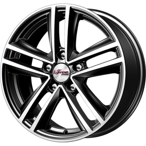 Диск литой 16*6,5 5*114,3 Et40 66,1 Катар Блэк джек (КС885-03) iFree