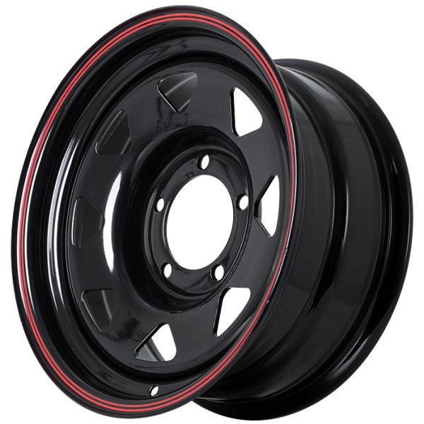 Диск стальной 16*7 5*139,7 Et0 108,5 SW01 Shinning Black With 2 Red Line Grizzly
