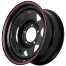 Диск стальной 16*7 5*139,7 Et0 108,5 SW01 Shinning Black With 2 Red Line Grizzly