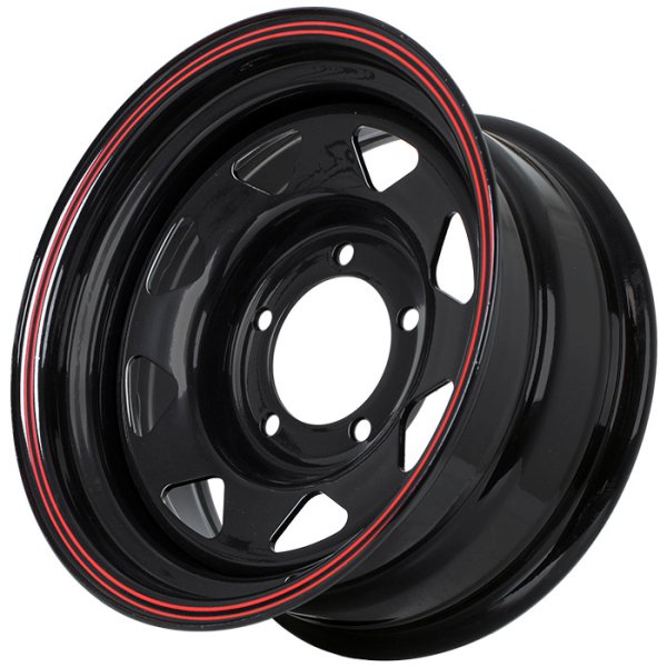 Диск стальной 15*8 5*139,7 Et-20 108,5 SW01 Shinning Black With 2 Red Line Grizzly