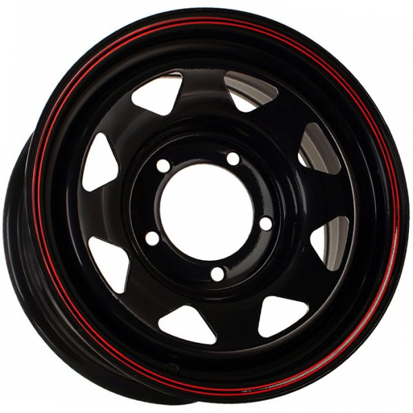 Диск стальной 15*7 5*139,7 Et15 108,5 SW01 Shinning Black With 2 Red Line Grizzly