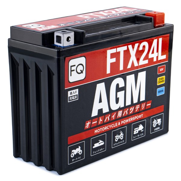 Аккумулятор мото FQ FTX24L AGM 21,0 А/ч L