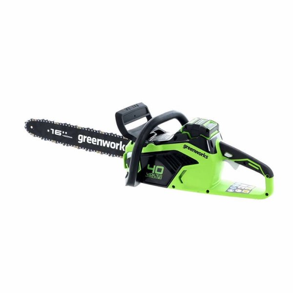 Цепная пила аккумуляторная GreenWorks GD40CS18K2, 40V, 40 см, бесщеточная, до 1,8 КВТ,с АКБ 2Ач и З