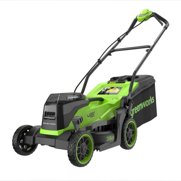 Газонокосилка аккумуляторная Greenworks GD24X2LM361,  2х24V, 36 см, бесщеточная, без АКБ и ЗУ 