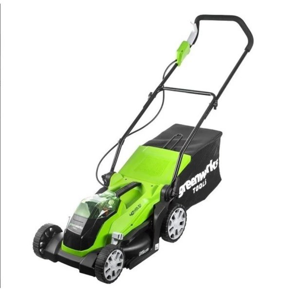 Газонокосилка аккумуляторная Greenworks, 40V,G40LM35K4, 35 см, c АКБ 4 А*ч и ЗУ