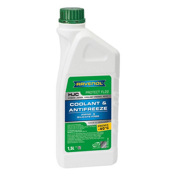 Антифриз Ravenol HJC Hybrid Japanese Coolant Premix -40C зеленый 1,5л
