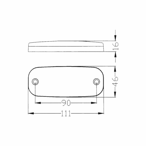 Фонарь габаритный LEDWORKER TRL016W LED (белый)