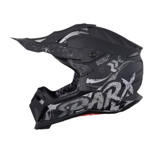 Мотошлем эндуро SPARX Raptor River черно-серый матовый (61-62 см) XL
