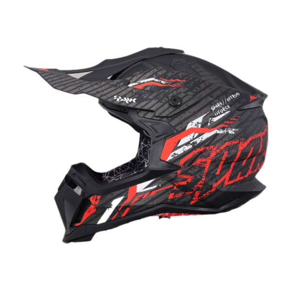 Мотошлем эндуро SPARX Raptor Dark черно-красный матовый (63-64 см) 2XL