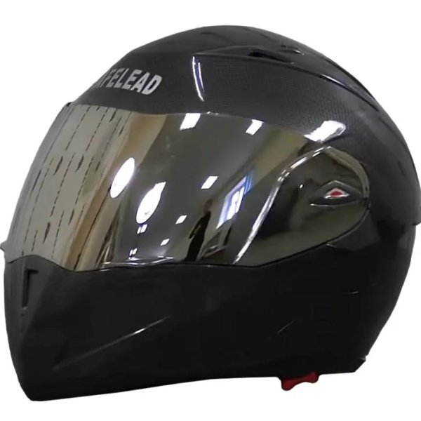Шлем модуляр Safelead HF-118 (поднимается подбородок)  (Y03), Черный глянцевый размер XL