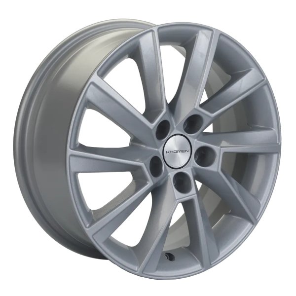 Диск литой 16*6 5*100 Et45 54,1 KHW1604 F_Silver Khomen (16_ZV Yaris)