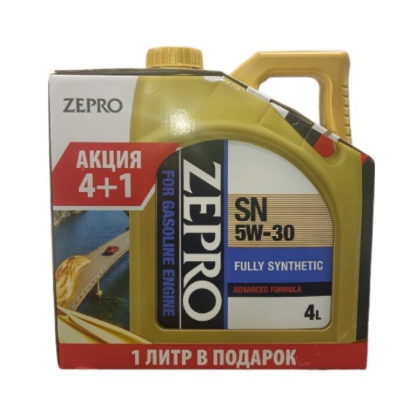 Масло моторное Zepro Gasoline FS 5W30 SN/GF-5 Акция 4+1