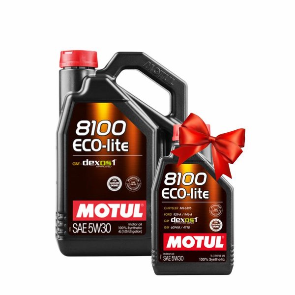 Масло моторное Motul 8100 Eco-Lite 5W30 Акция 4+1