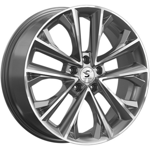 Диск литой 18*7 5*114,3 ET38 67,1 Premium Series КР012 Diamond gloss graphite Skad