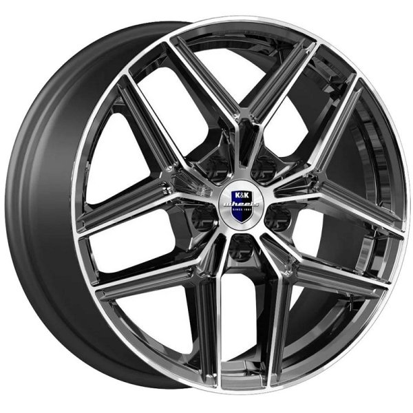 Диск литой 17*7,0 5*114,3 Et 43 D67,1 Юнион (КС1025-08) Алмаз черный КиК