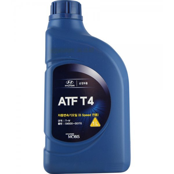 Масло трансмиссионное Hyundai ATF T4 (JWS3309) Корея 1л (04500-00170)