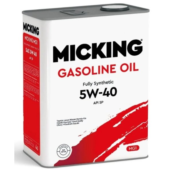 Моторное масло Micking Gasoline Oil MG1 5W40 SP 4л