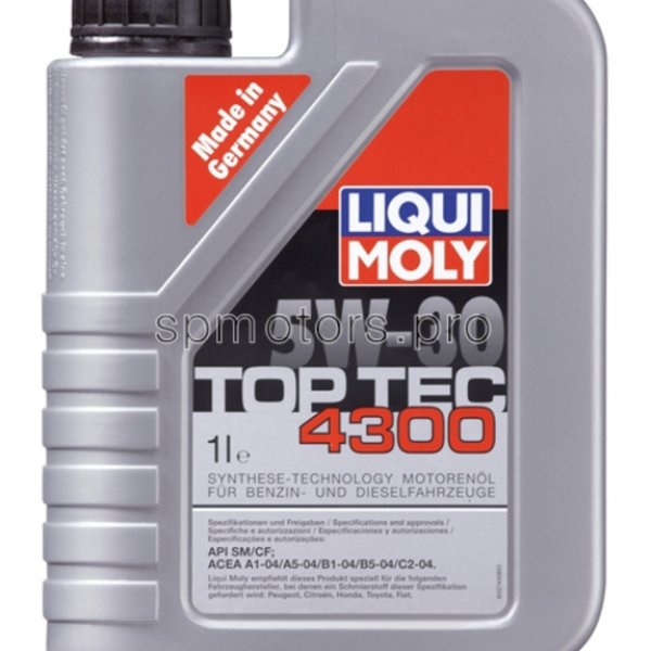 Масло моторное Ликви-Моли 5w30 TOP TEC 4300 3740/8030 Германия 1