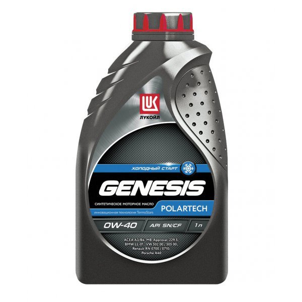 Масло моторное Лукойл Genesis Armortech (Polartech) 0w40 Синтетика SN Россия 1