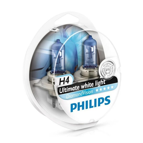 Лампа H4 Philips 12V 60/55W P43t Diamond Vision (бокс 2 шт)