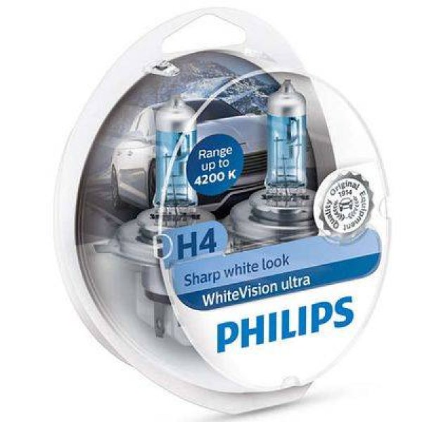 Лампа H7 Philips  12V 55W+W5W 12V 5W White Vision Ultra 12972WVUSM (бокс 2шт.)