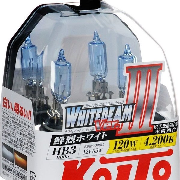 Лампа HB3 Koito Whitebeam III P0756W  65W (120W) (9005 Osram) (бокс 2шт.) Япония