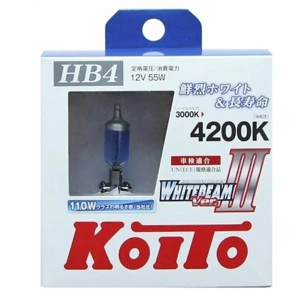 Лампа HB4 Koito Whitebeam III P0757W 55W (100W) (9006 Osram) (бокс 2шт.) Япони