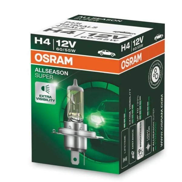 Лампа H4 Osram 64193ALS  (60/55W)+30% Германия