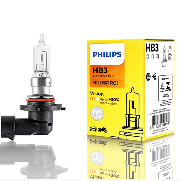 Лампа HB3 Philips  12V 65W P20d (9005) Vision+30%     