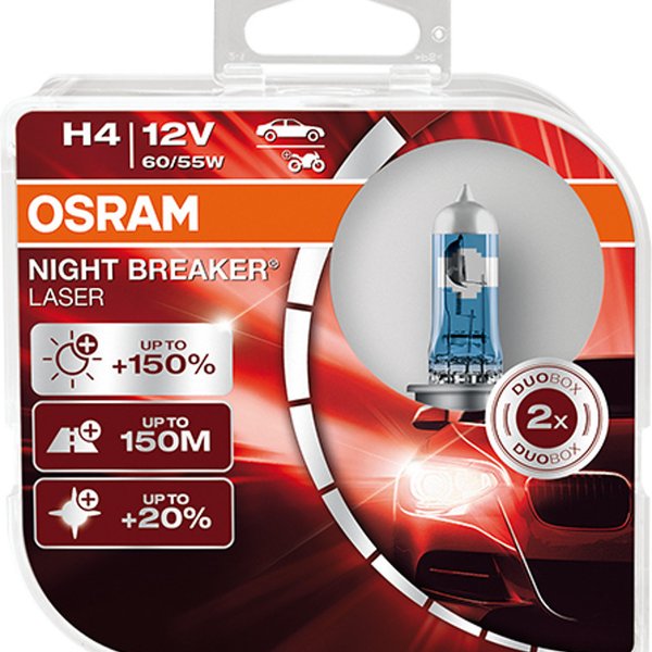 Лампа H4 Osram 64193NL_HCB 55W+150% (бокс2шт.) Германия 